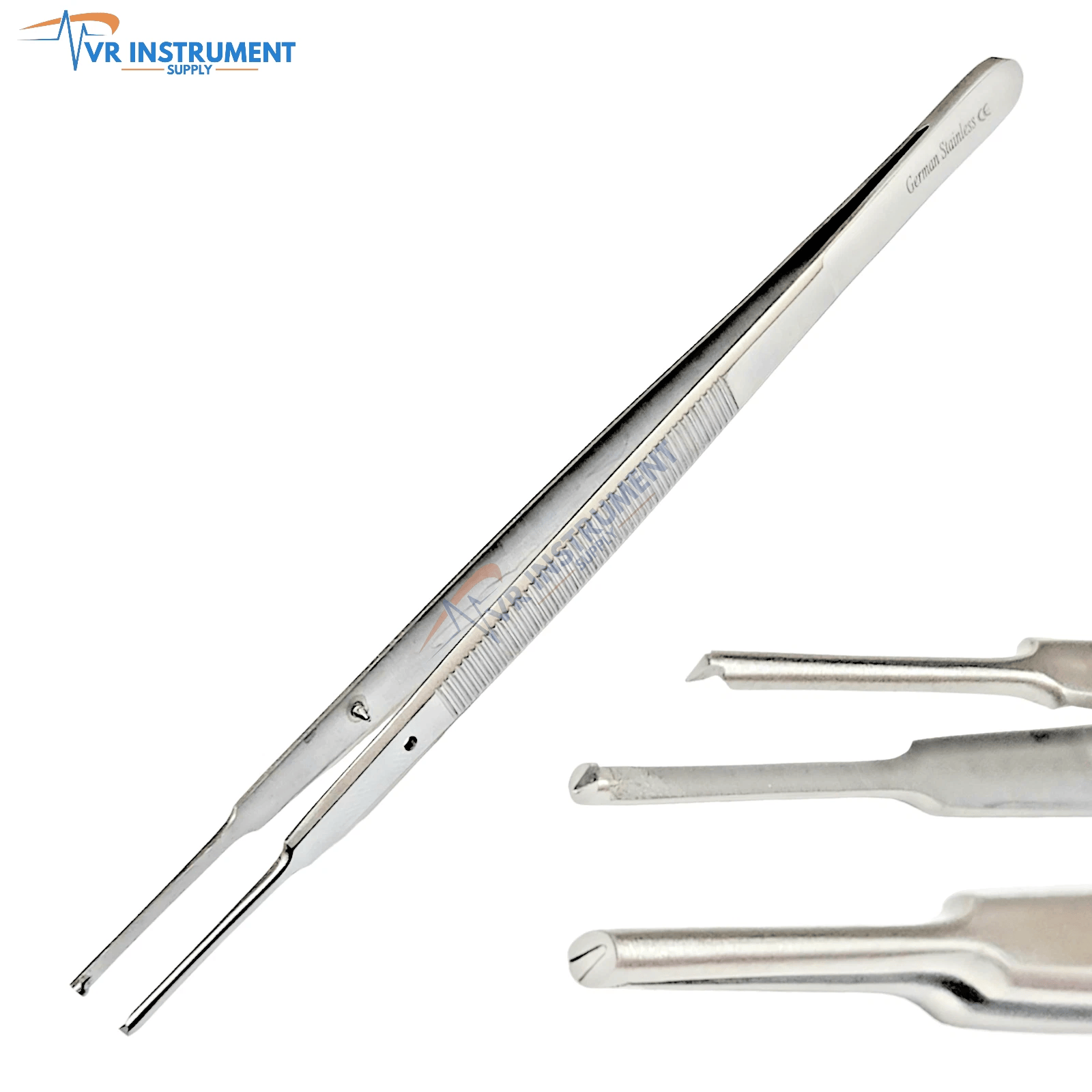 Gerald Tissue Forceps 7" Straight Delicate Serrated Tip German Stainless Steel
