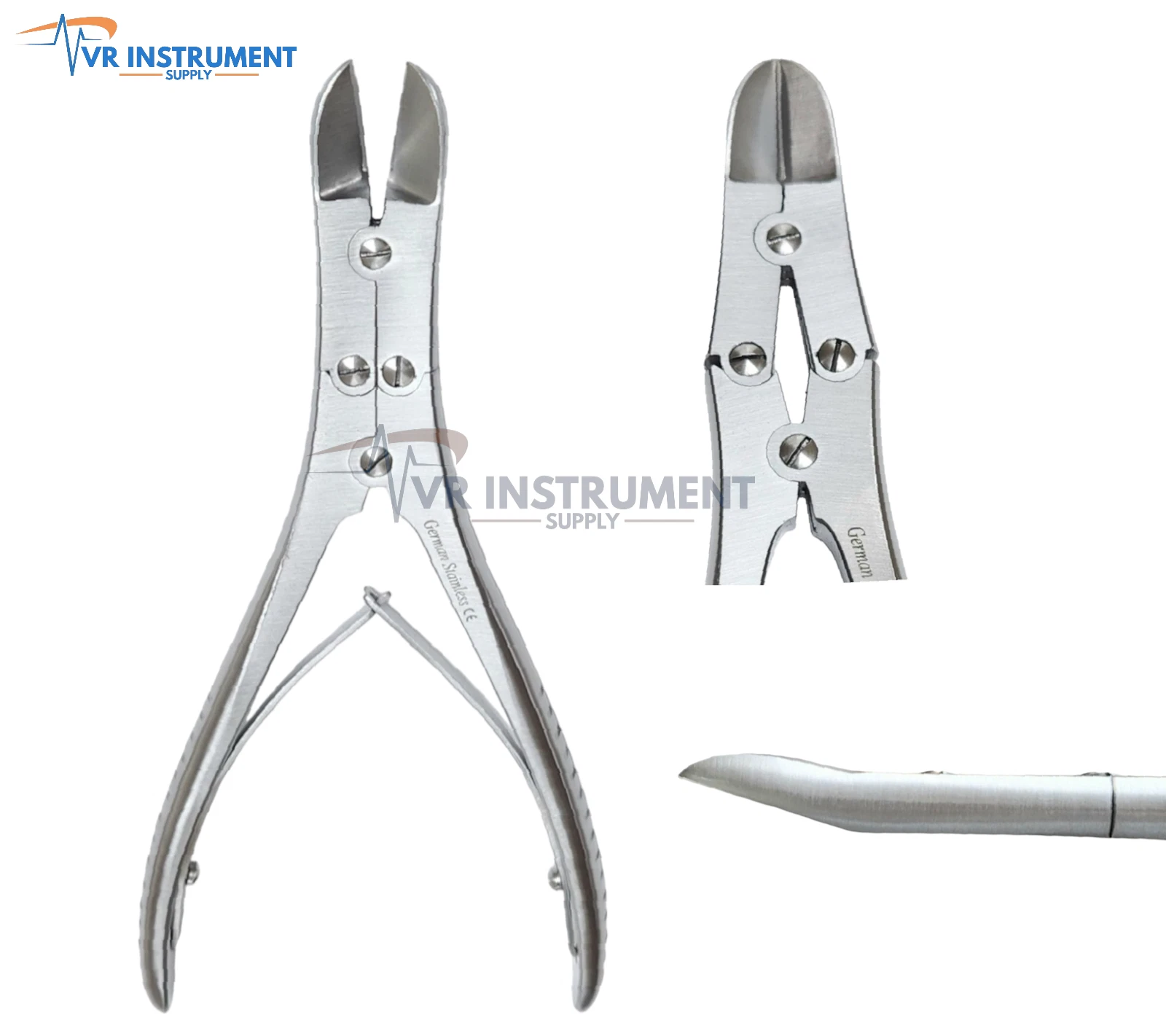 Ruskin-Liston Bone Cutter Double Action Orthopedic Instruments 7.5" Curved