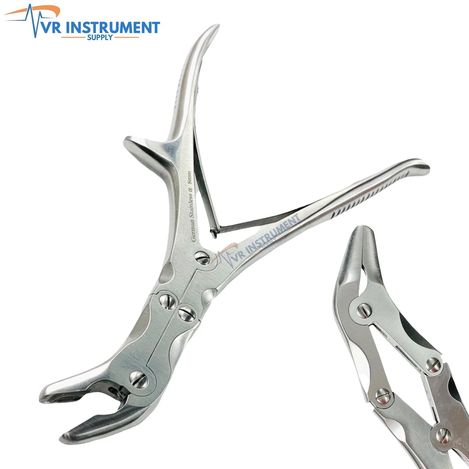 Duckbill Orthopedic Bone Rongeurs 24cm Stainless Steel Cutting Bite 8mm